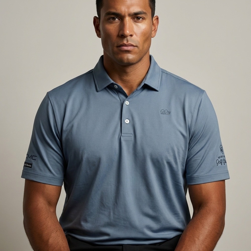 Good Good Golf x GMC Polo Shirt 2XL Blue Great‎ American Golf Adventure Limited